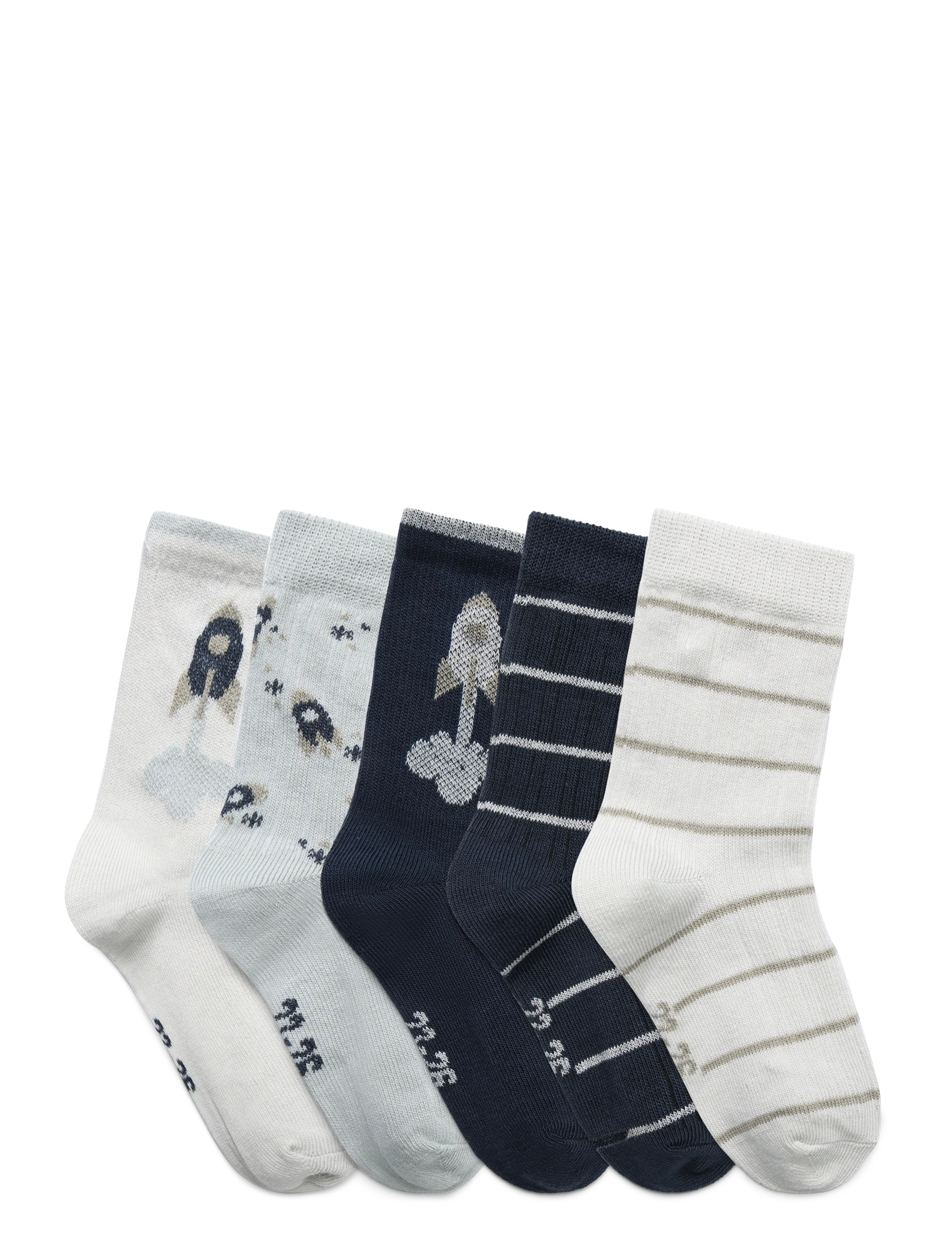 Minymo - Socks w. Pattern (5-pack) - strümpfe - willam gray - 1