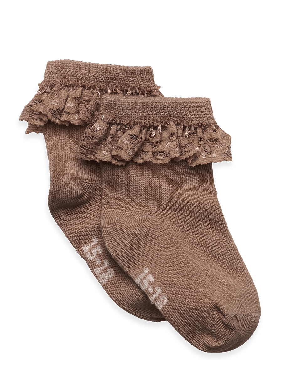 Minymo - Ankle Sock w. Lace - sokid - amphora - 0