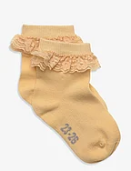Ankle Sock w. Lace - STRAW