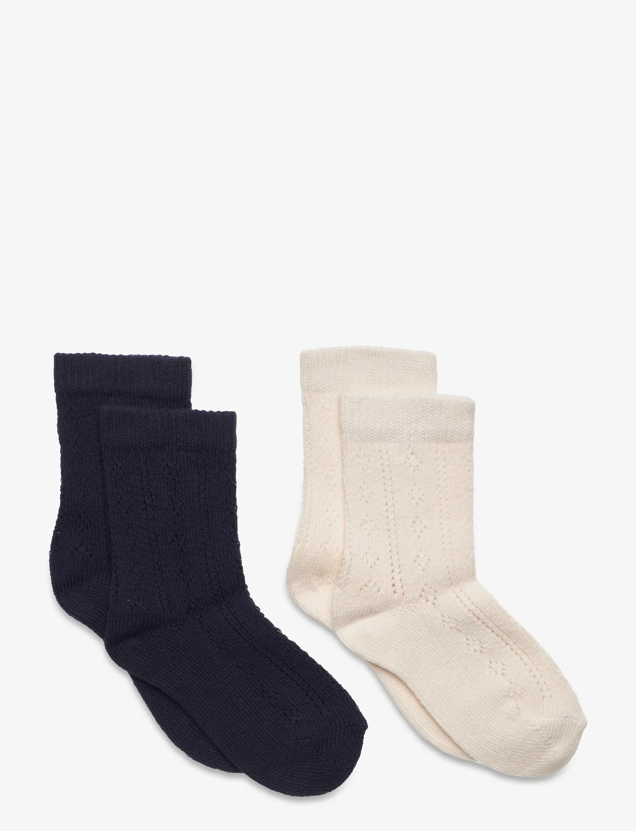 Minymo - Socks Pointelle (2-pack) - laveste priser - offwhite - 0