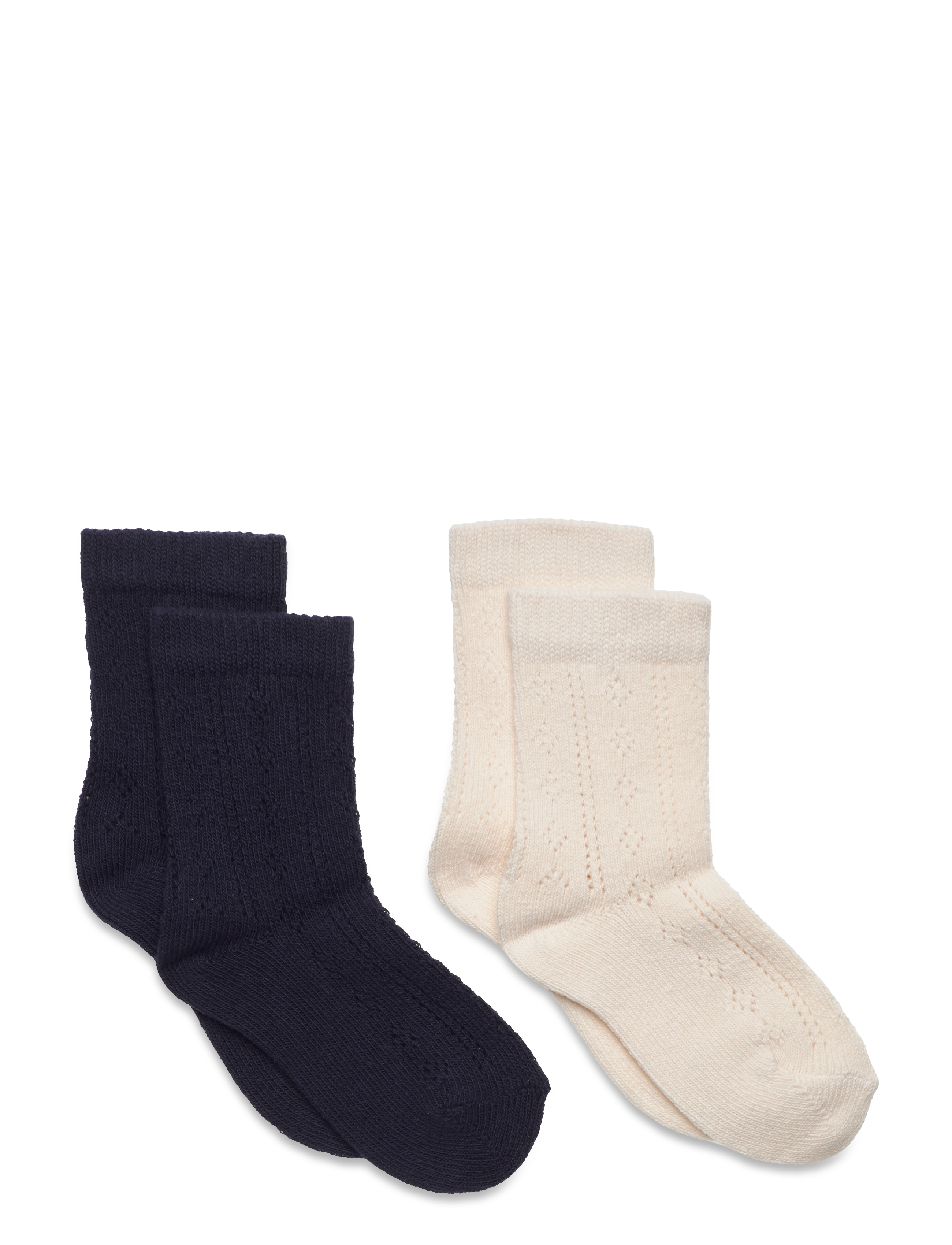Minymo Socks Pointelle (2-pack) - Strumpor - OFFWHITE / multi