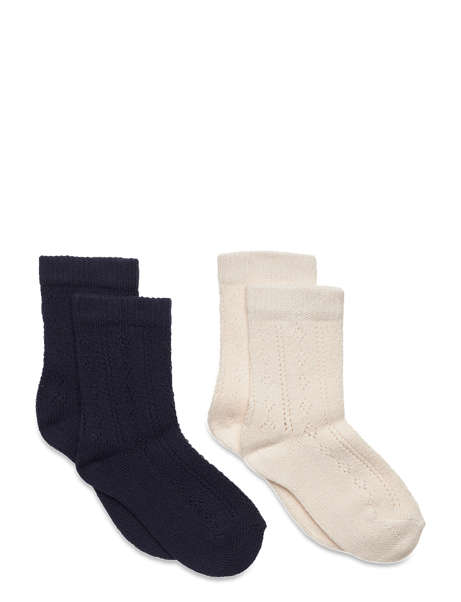 Minymo - Socks Pointelle (2-pack) - sokid - offwhite - 0