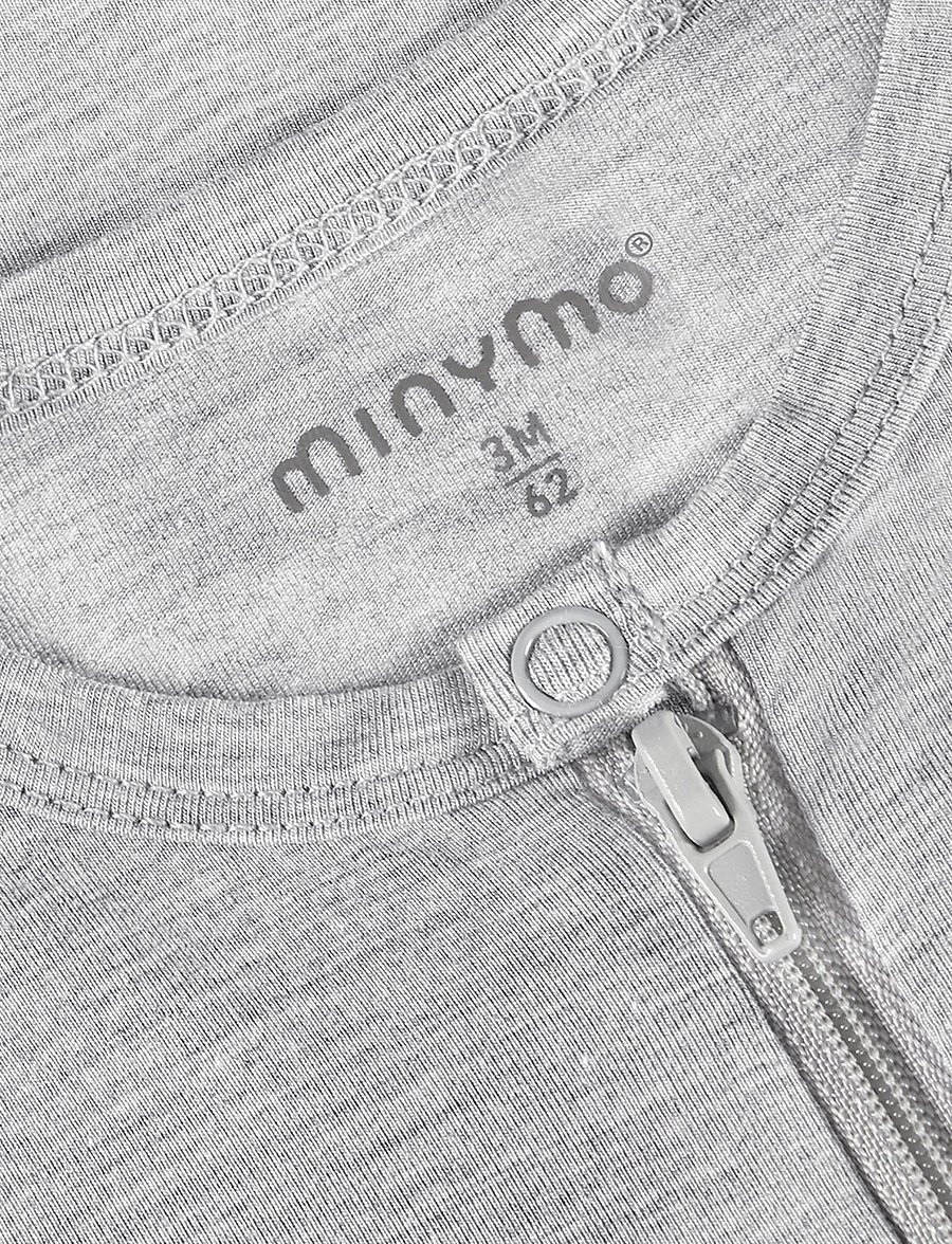 Minymo - Nightsuit LS - schlafoveralls - mediumgreymelange - 2