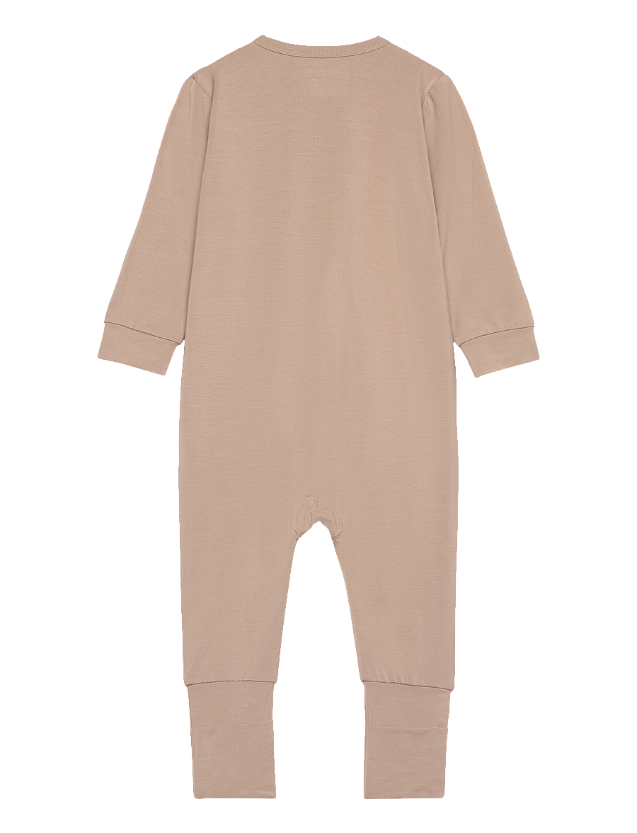 Minymo - Nightsuit LS - sovoveraller - simply taupe - 1