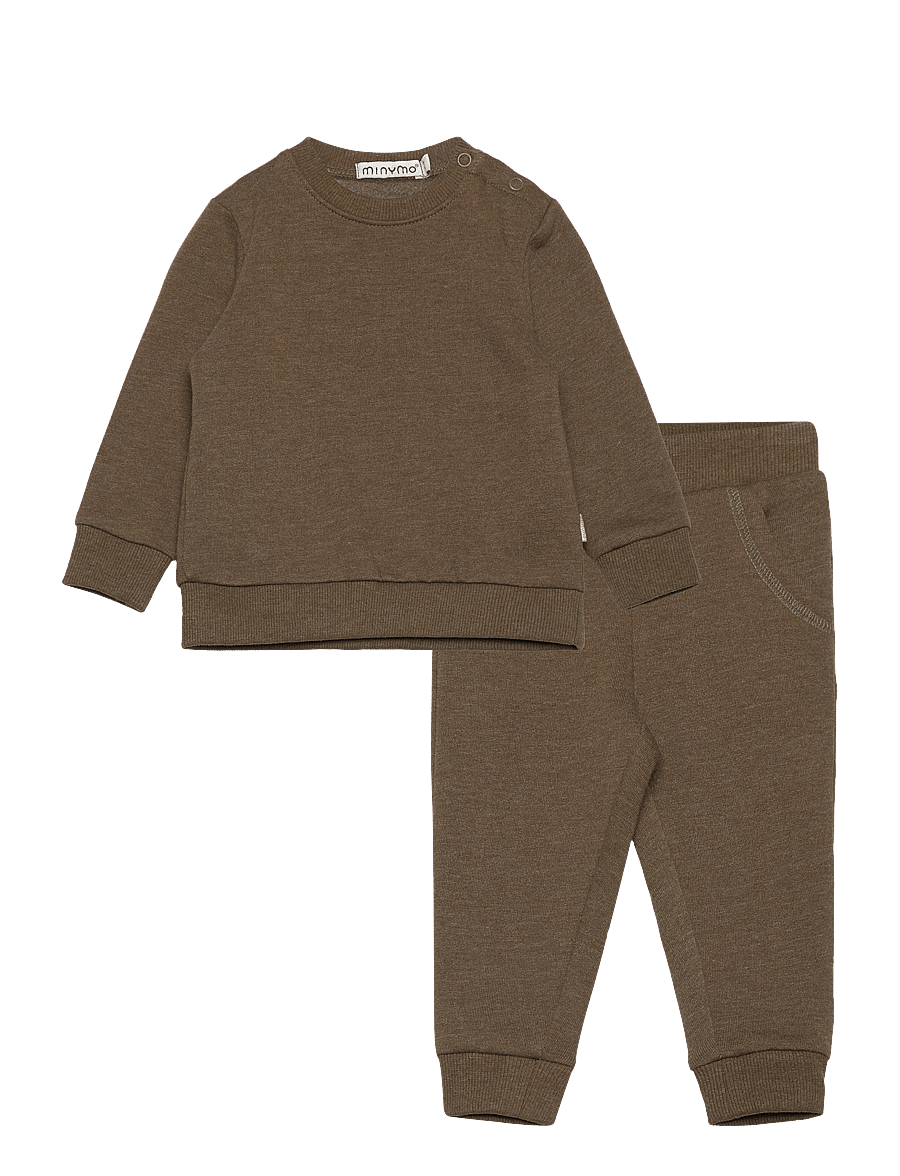 Minymo - Sweat Set (2-pcs) - sportanzüge - dark olive - 0