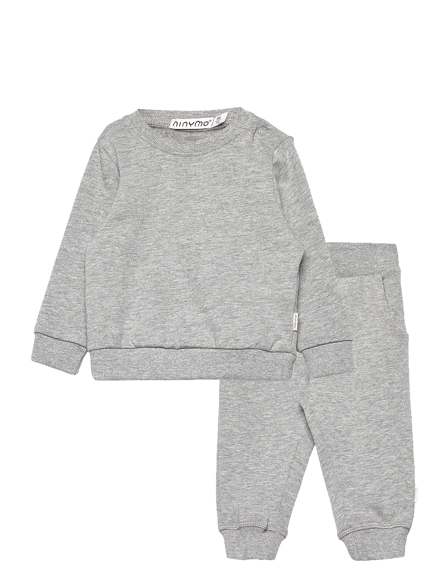 Minymo - Sweat Set (2-pcs) - sportanzüge - greymelange - 0