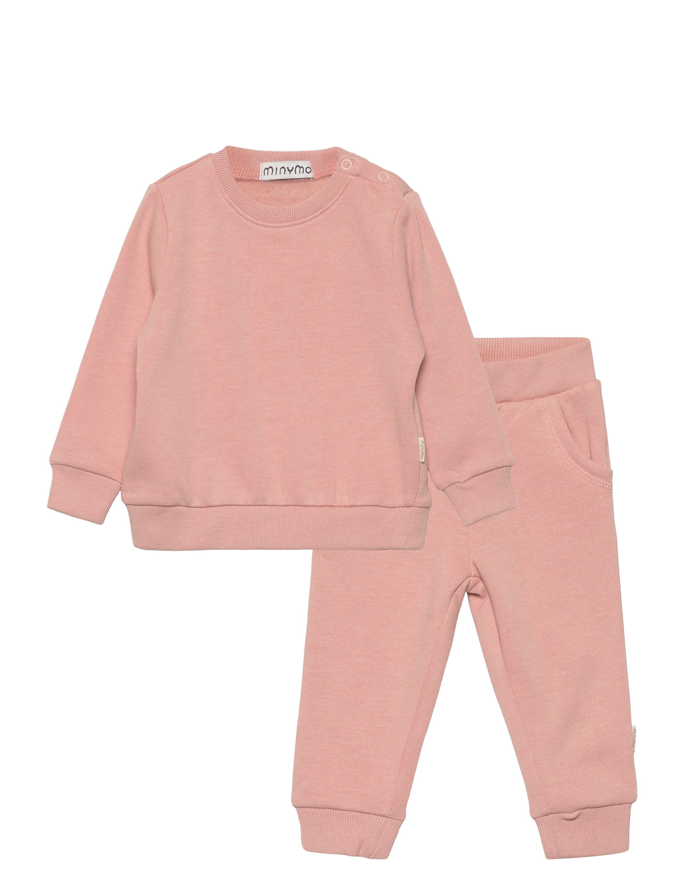 Minymo Sweat Set (2-Pcs), Børn, Sweat Sæt, Pink, Str: 74