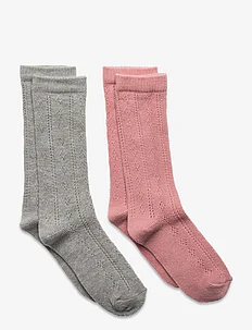 Knee Socks Pointelle (2-pack), Minymo