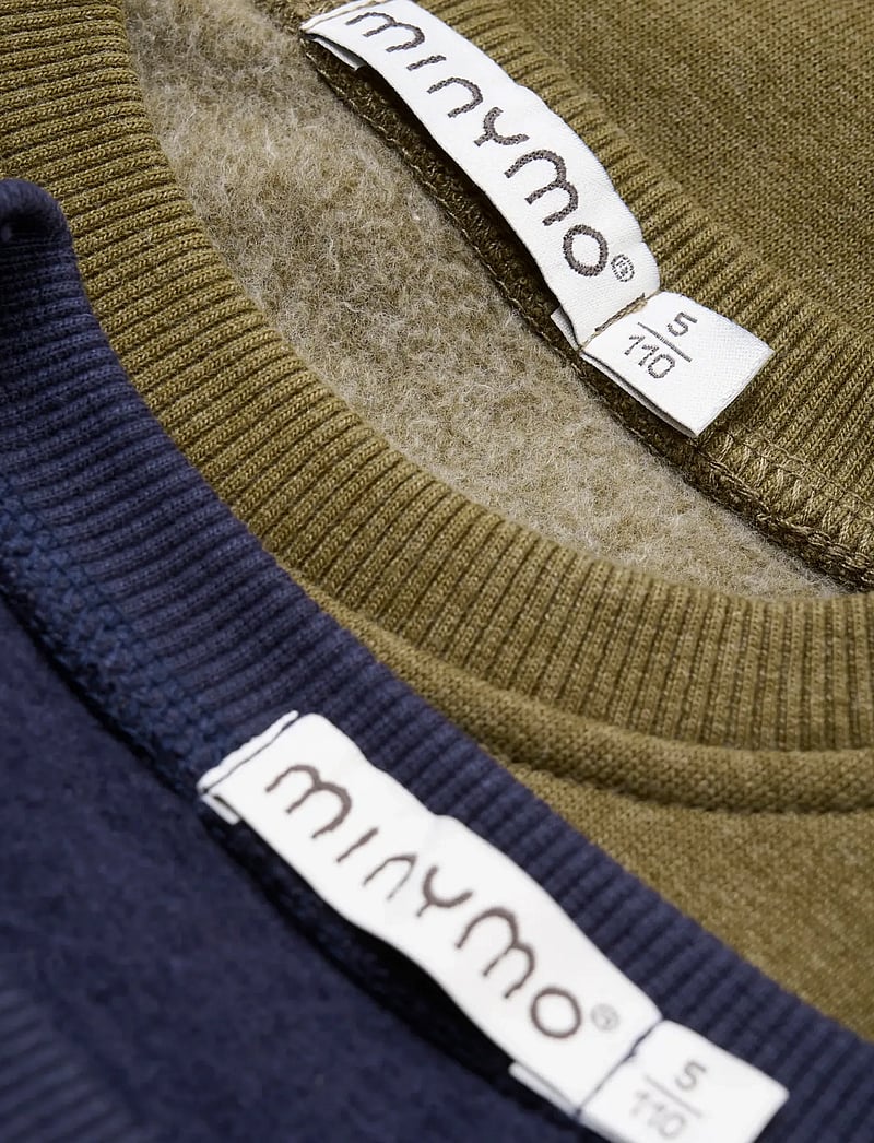 Minymo - Sweatshirt (2-pack) - collegepaidat - dark olive - 1