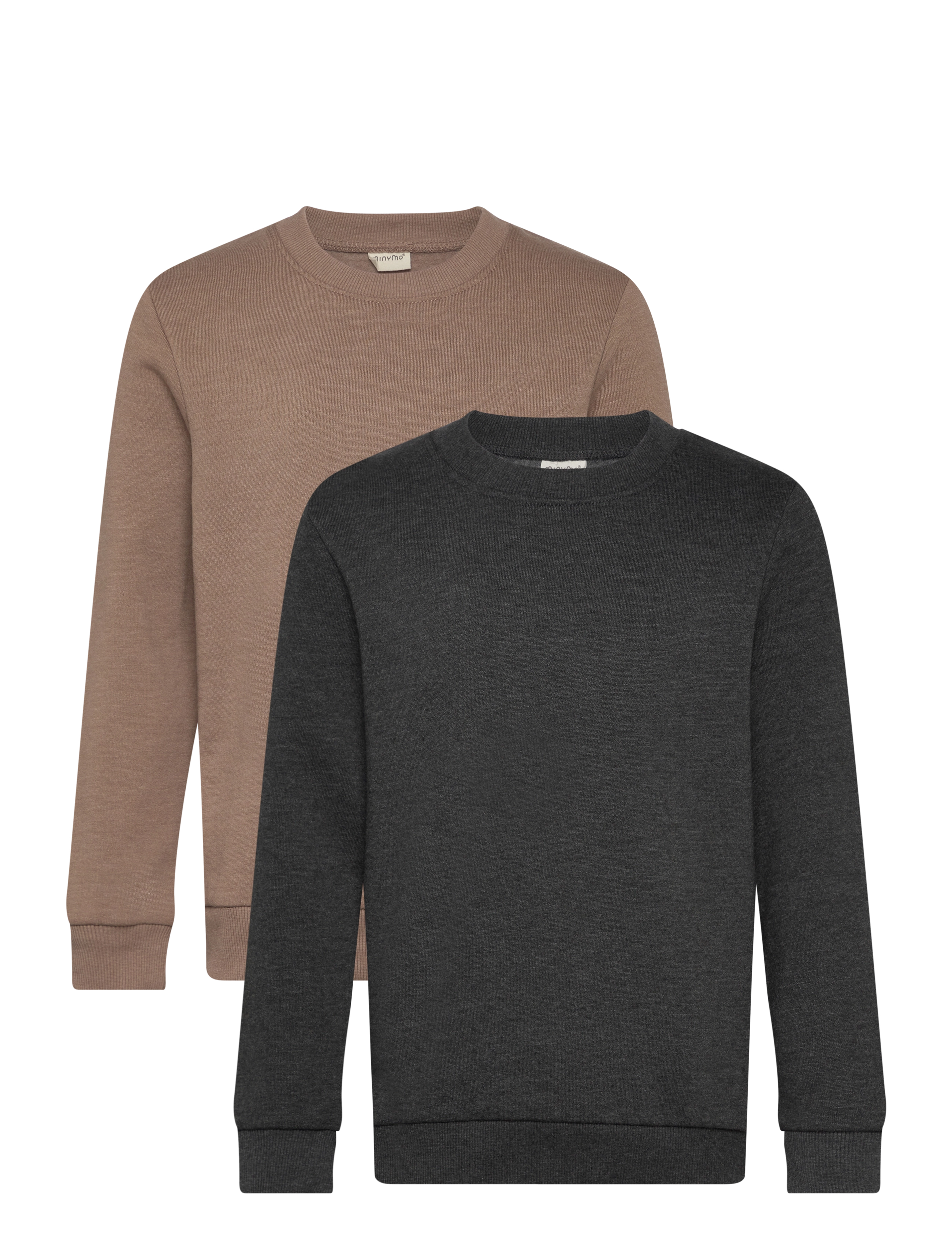 Minymo Sweatshirt (2-Pack), Børn, Sweatshirt 2-Pak, Brun, Str: 140