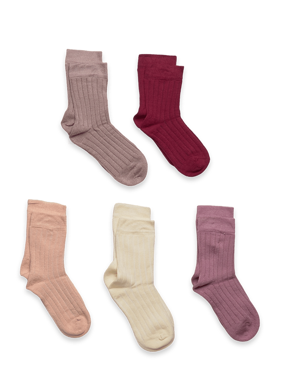 Minymo - Ankle sock - rib (5-pack) - chaussettes - orchid haze - 0