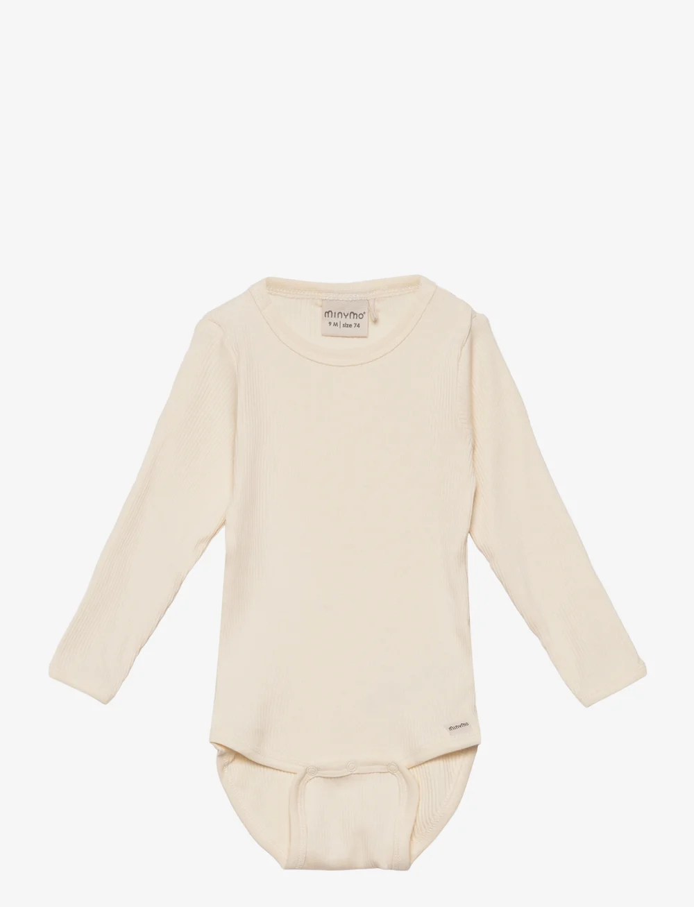 Minymo - Body LS Rib - langärmelige bodys - seedpearl - 0