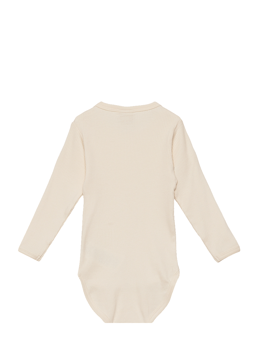Minymo - Body LS Rib - langärmelige bodys - seedpearl - 1