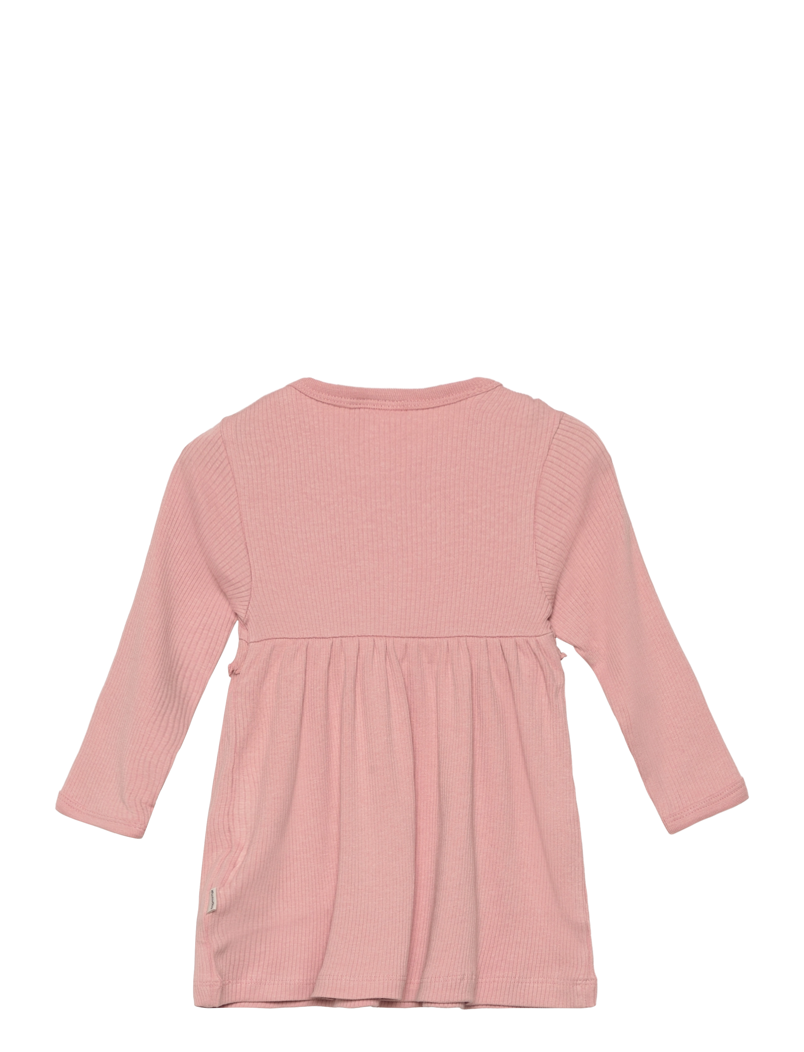 Minymo - Dress LS Rib - mazuļu kleitas ar garām piedurknēm - misty rose - 1