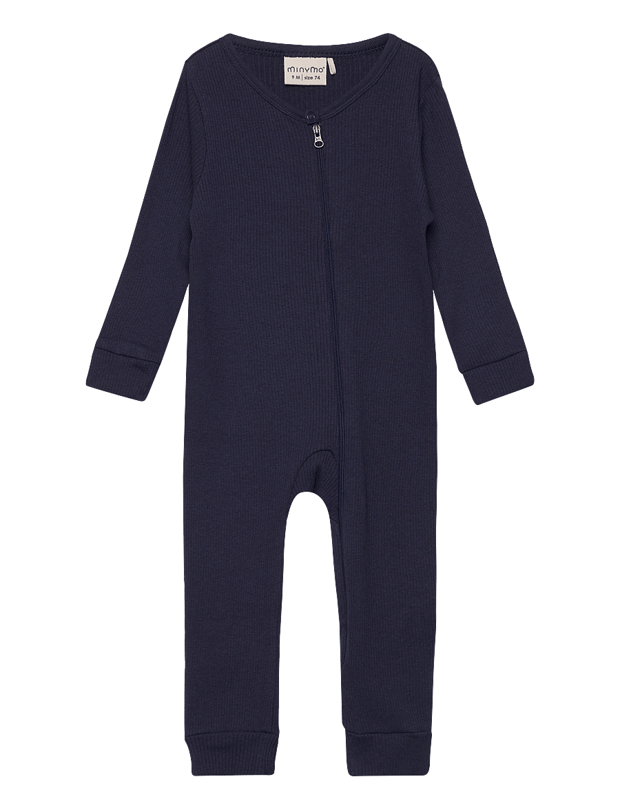 Minymo - Jumpsuit LS Rib - pikkade varrukatega - dark navy - 0