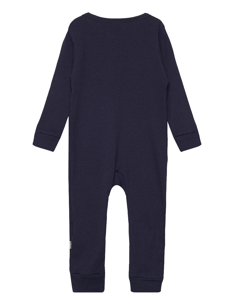Minymo - Jumpsuit LS Rib - pikkade varrukatega - dark navy - 1