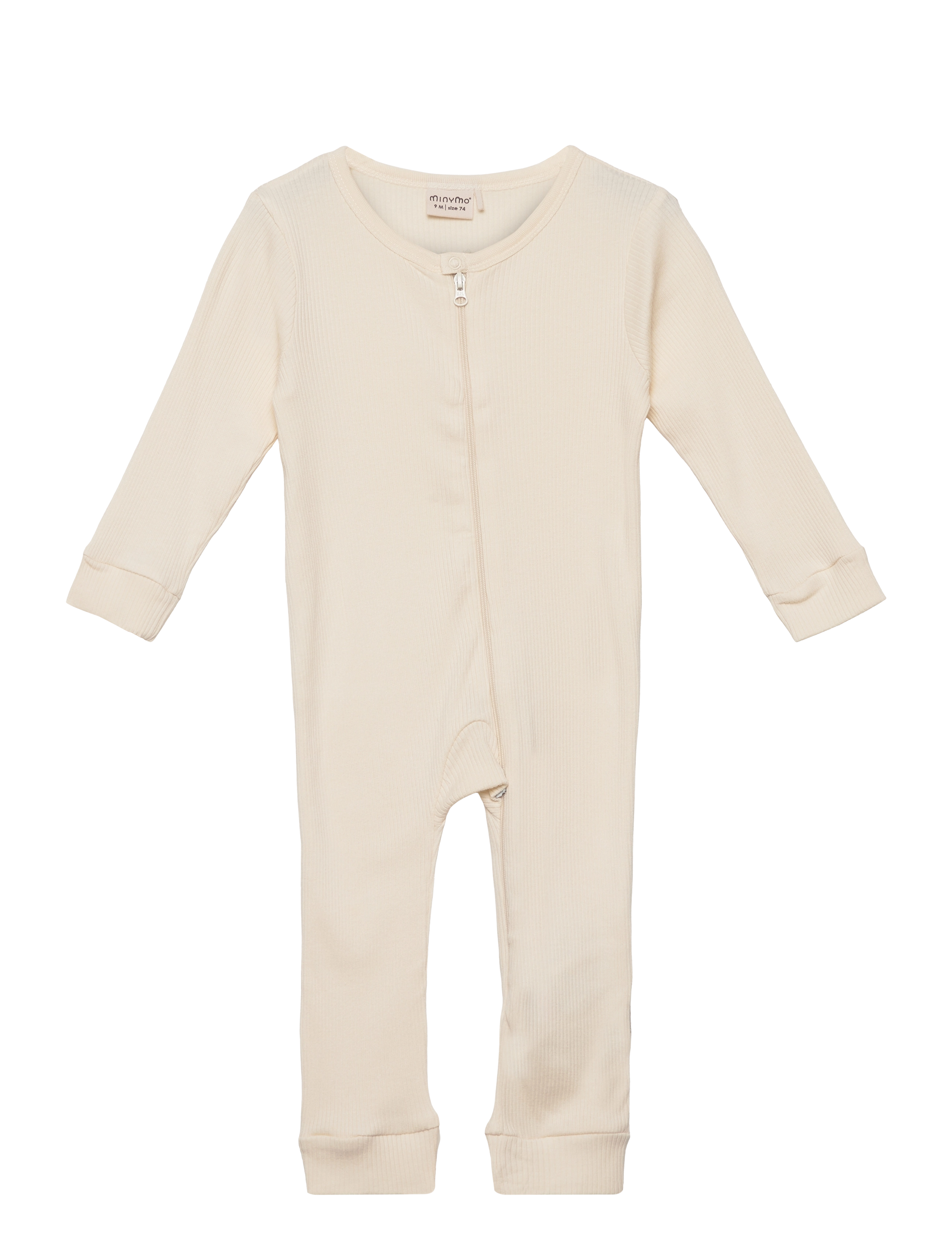 Minymo Jumpsuit Ls Rib, 68, Cream > Jumpsuits, Børn