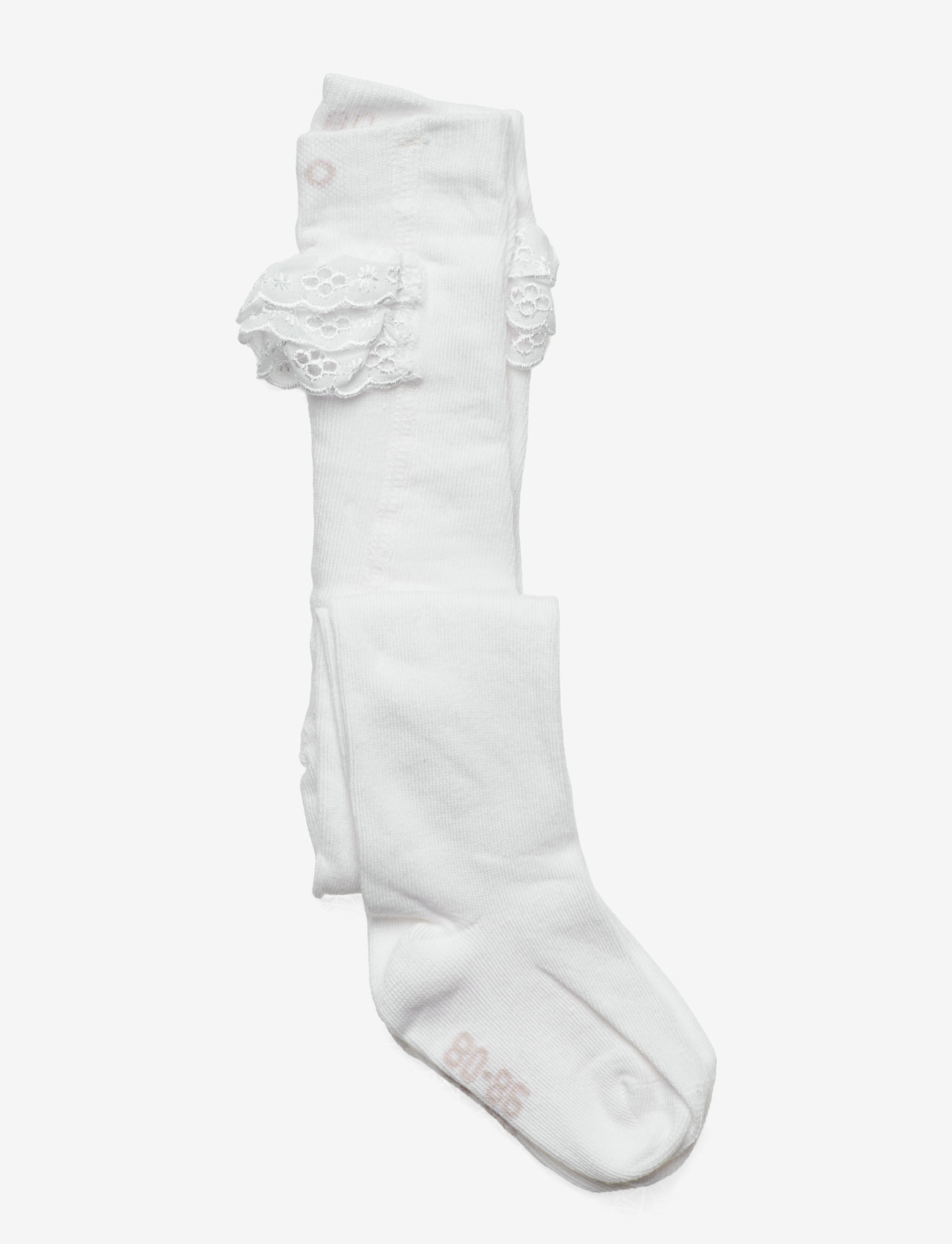 Minymo - Stocking w. Lace - herbstliche kleidung - white - 0