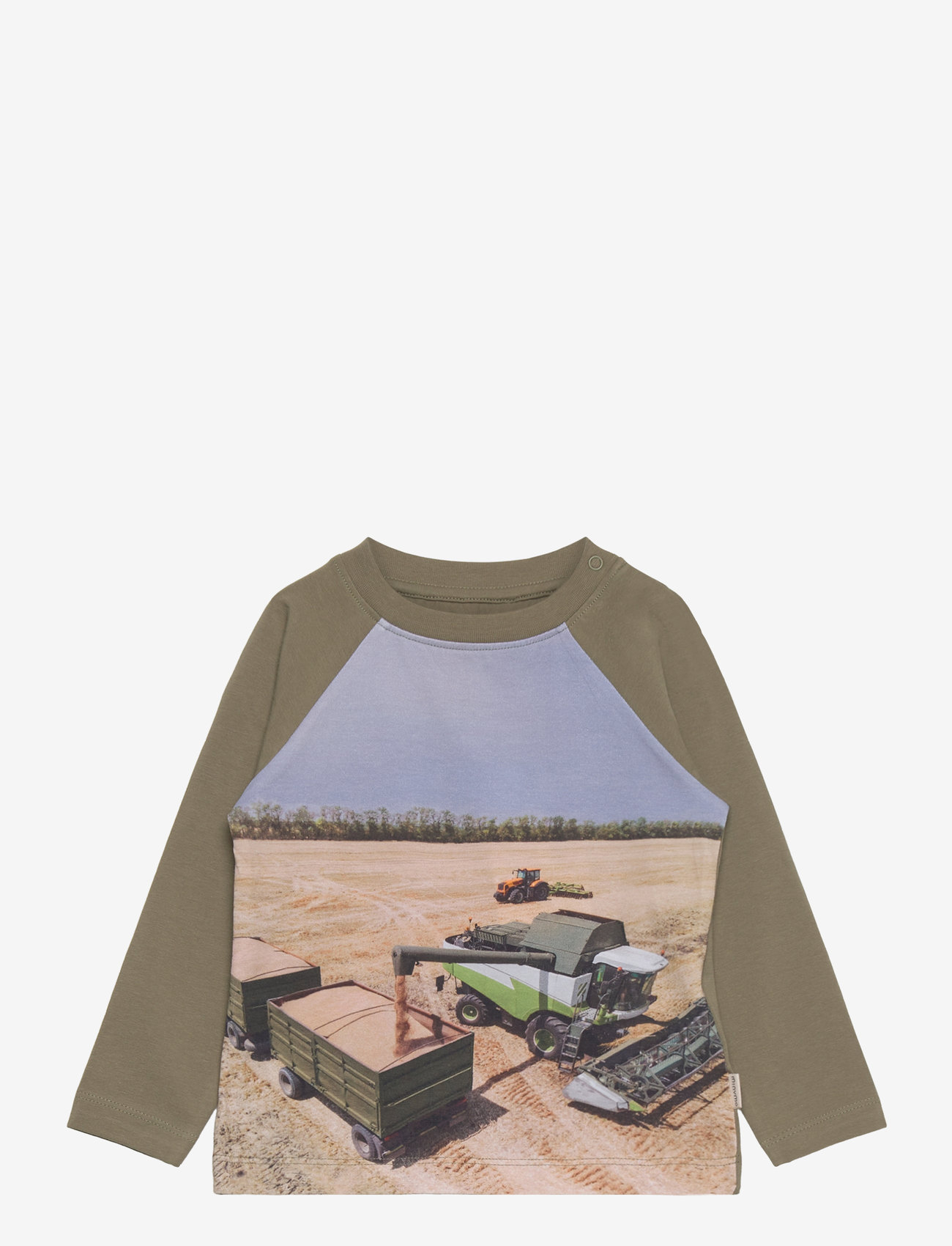 Minymo - T-shirt LS - deep lichen green - 0