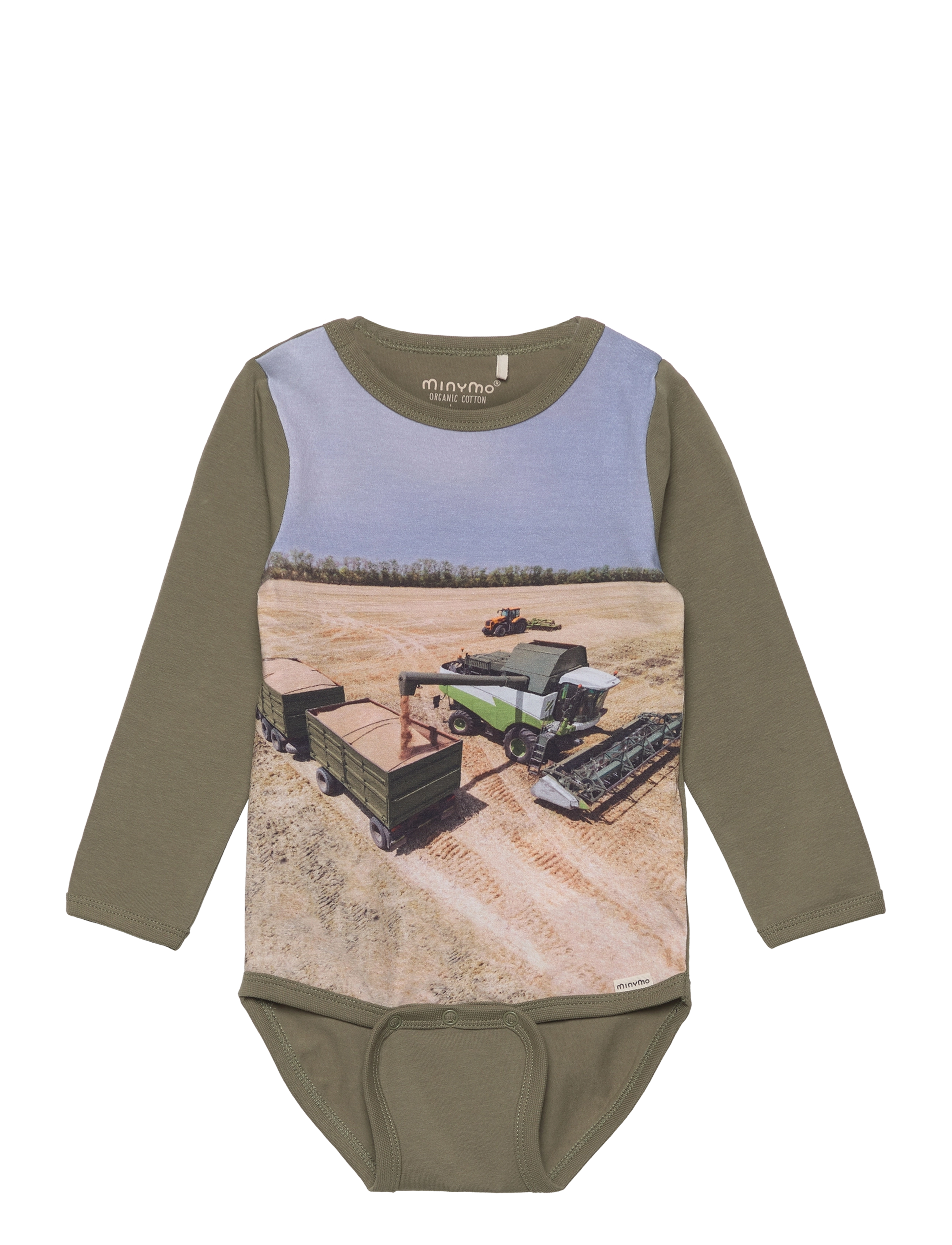 Minymo Body Ls, 80, Bodys, Grün - Long-sleeved, Kinder