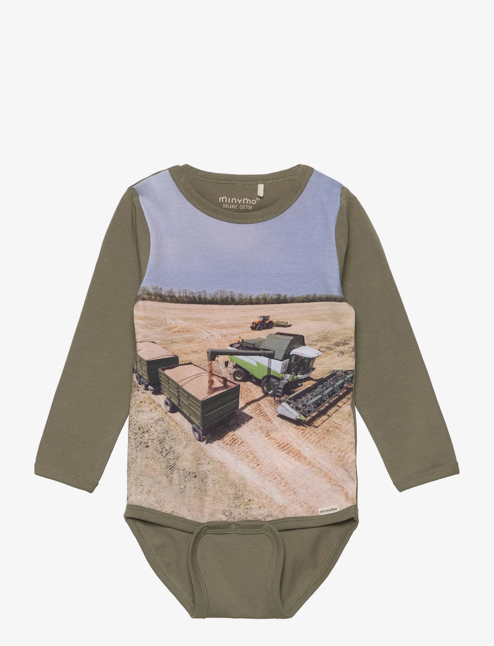 Minymo - Body LS - långärmade bodies - deep lichen green - 0