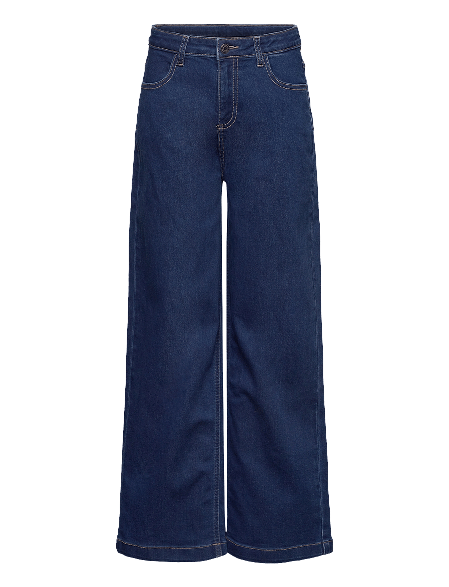 Minymo - Jeans wide loose fit - alt laienevad teksad - denim - 0