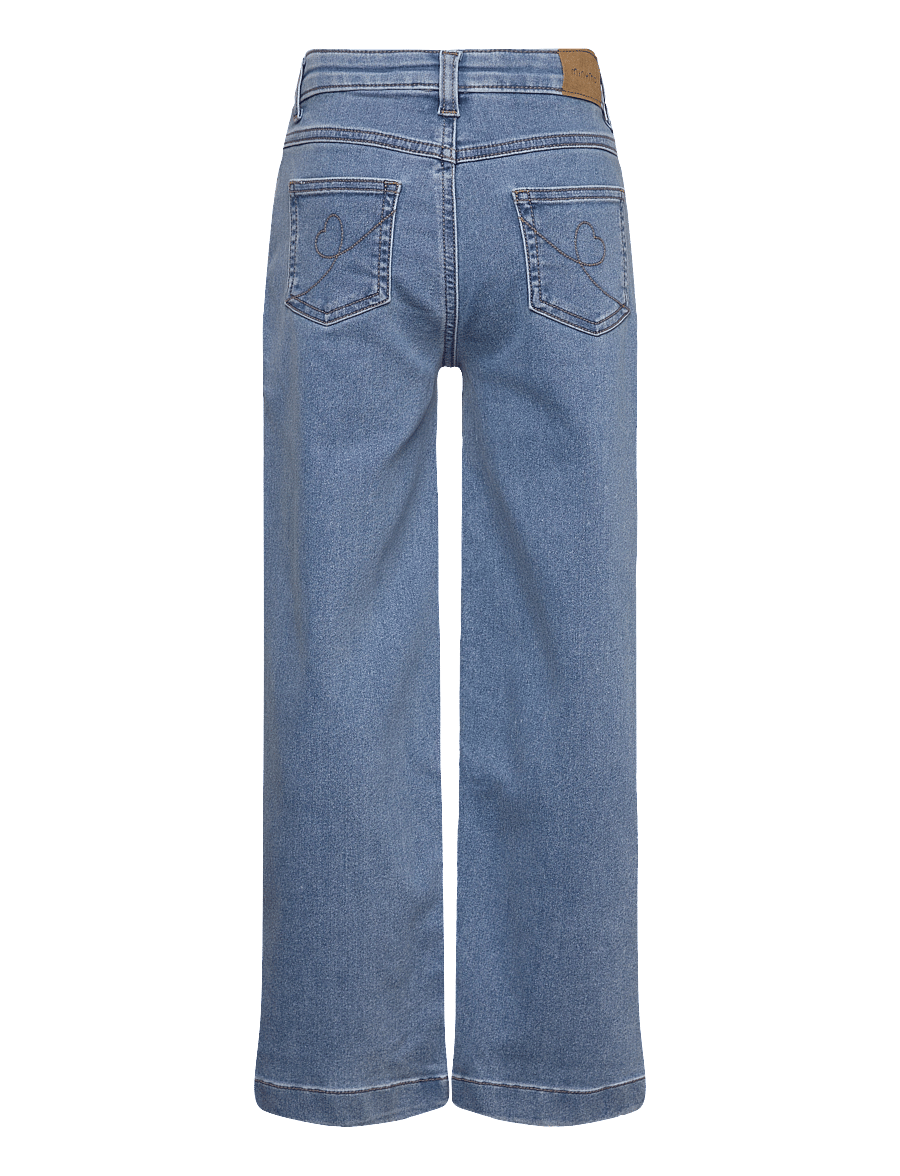 Minymo - Jeans wide loose fit - loose jeans - light dusty blue - 1