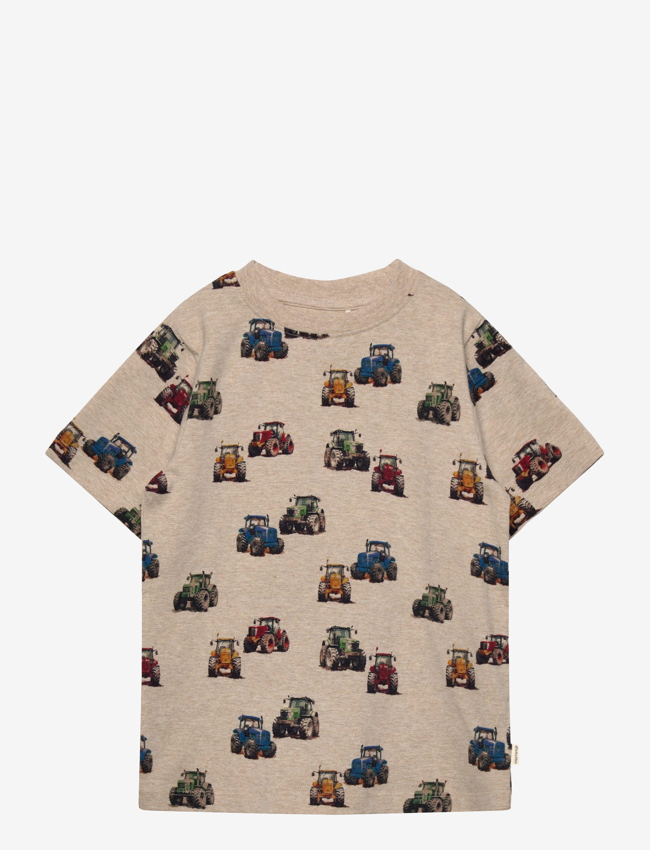 Minymo - T-shirt SS - kortærmede t-shirts - beige melange - 0