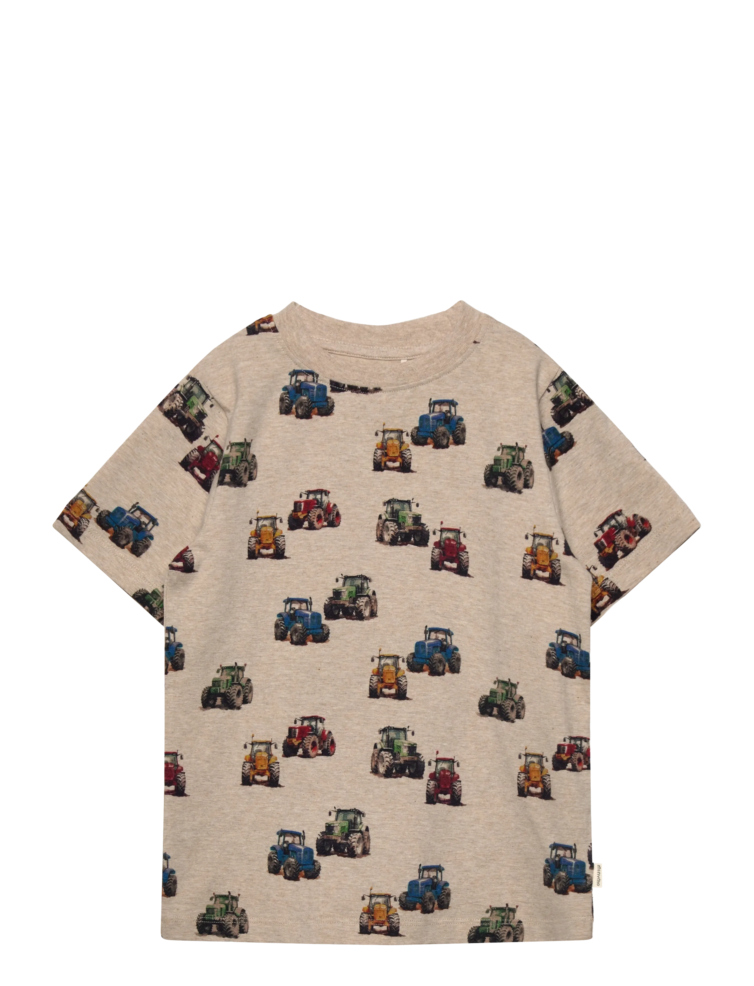 Minymo T-shirt SS - Lapsed 98–134 - BEIGE MELANGE / beige