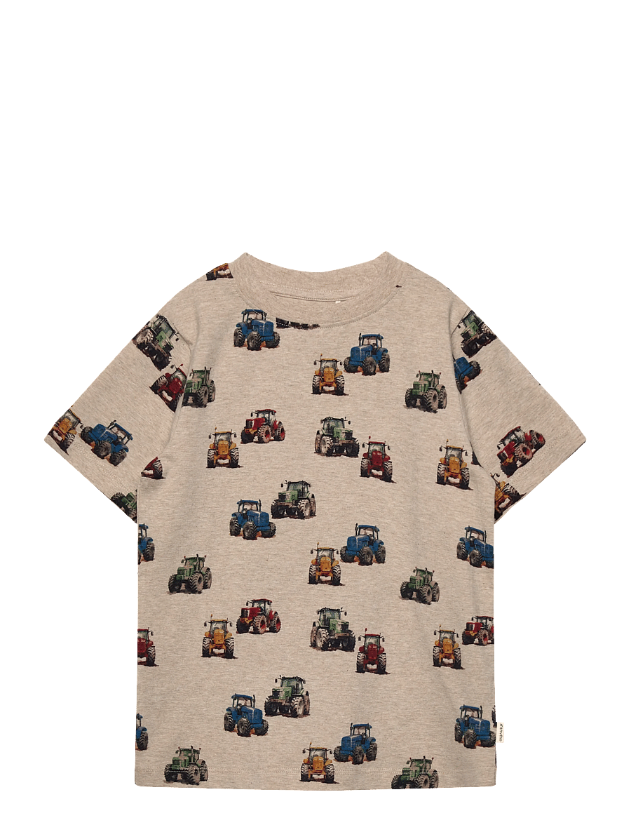 Minymo - T-shirt SS - kortärmade t-shirts - beige melange - 0
