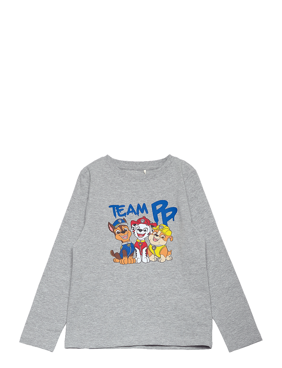 Minymo - T-shirt LS - långärmade t-shirts - grey melange - 0