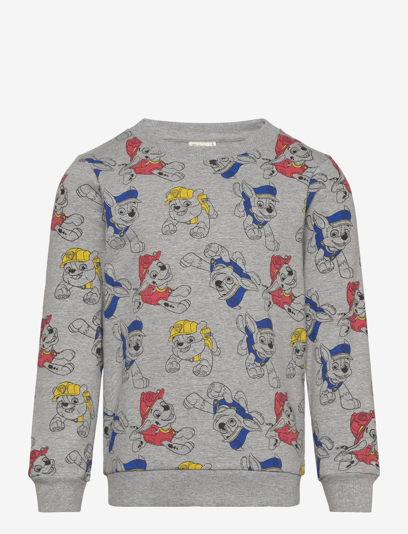 Minymo - Sweatshirt LS AOP - sweatshirts - grey melange - 0