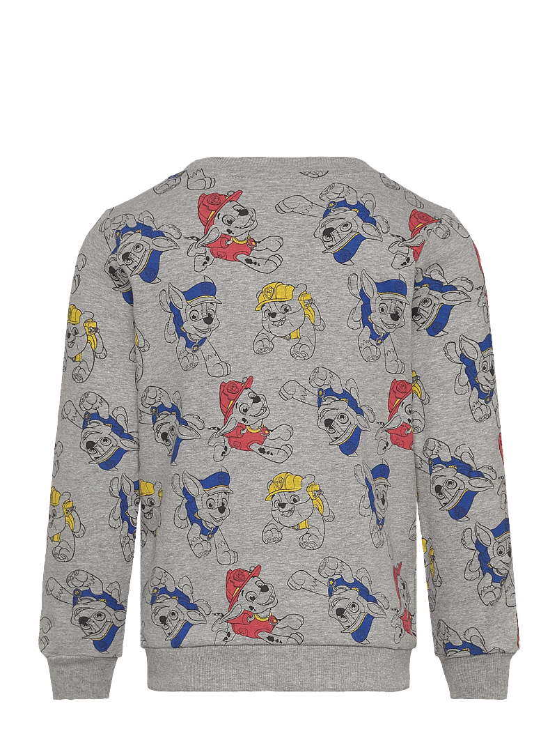 Minymo - Sweatshirt LS AOP - sweatshirts - grey melange - 1