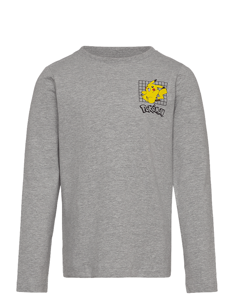 Minymo - T-shirt LS - langærmede t-shirts - grey melange - 0