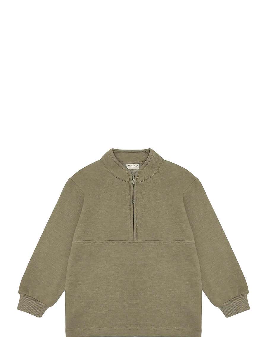 Minymo - Sweatshirt w.zip (2-pack) - sweatshirts - vetiver - 2