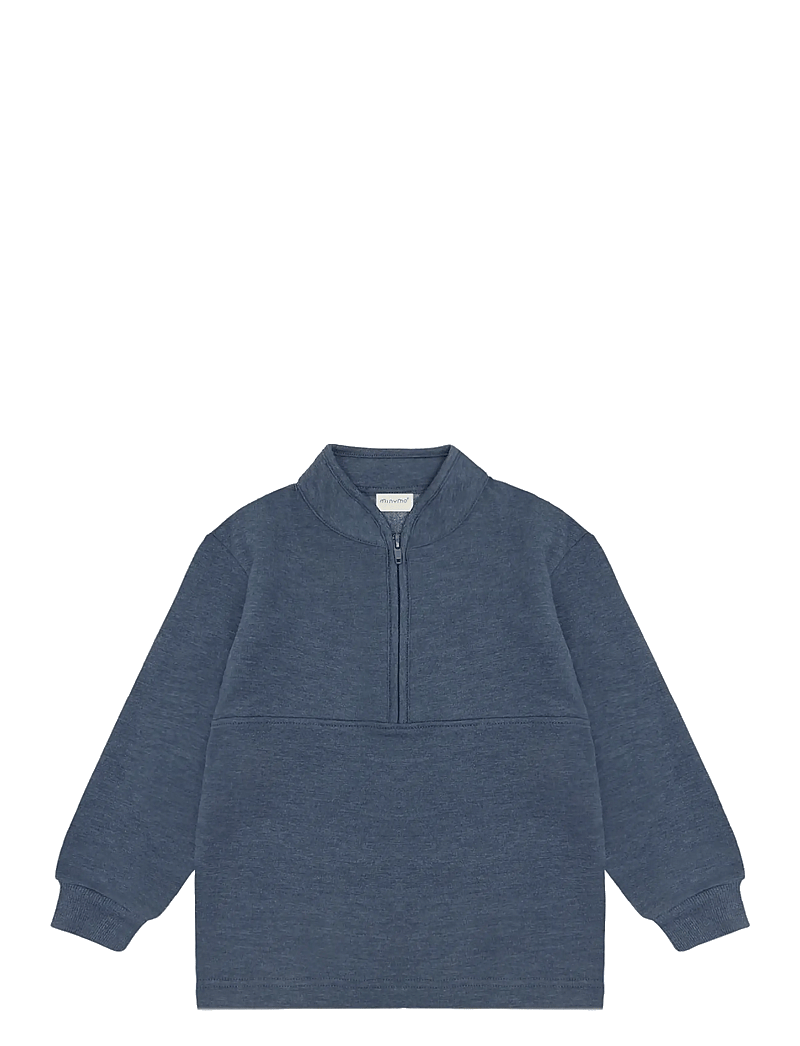 Minymo - Sweatshirt w.zip (2-pack) - collegepaidat - vetiver - 3