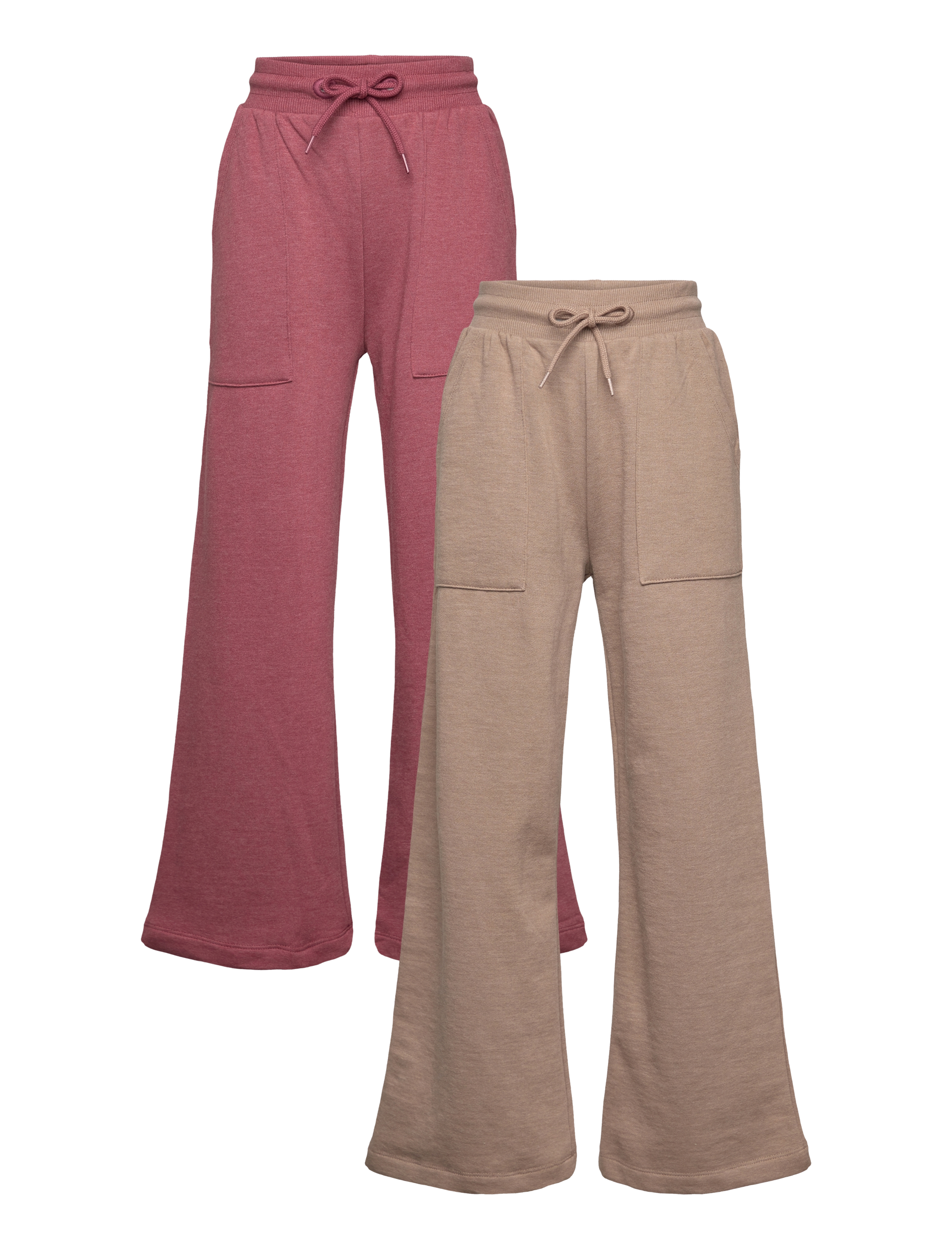 Minymo Sweat Pant (2-Pack), 134, Brown, Underdele > Joggingbukser, Børn