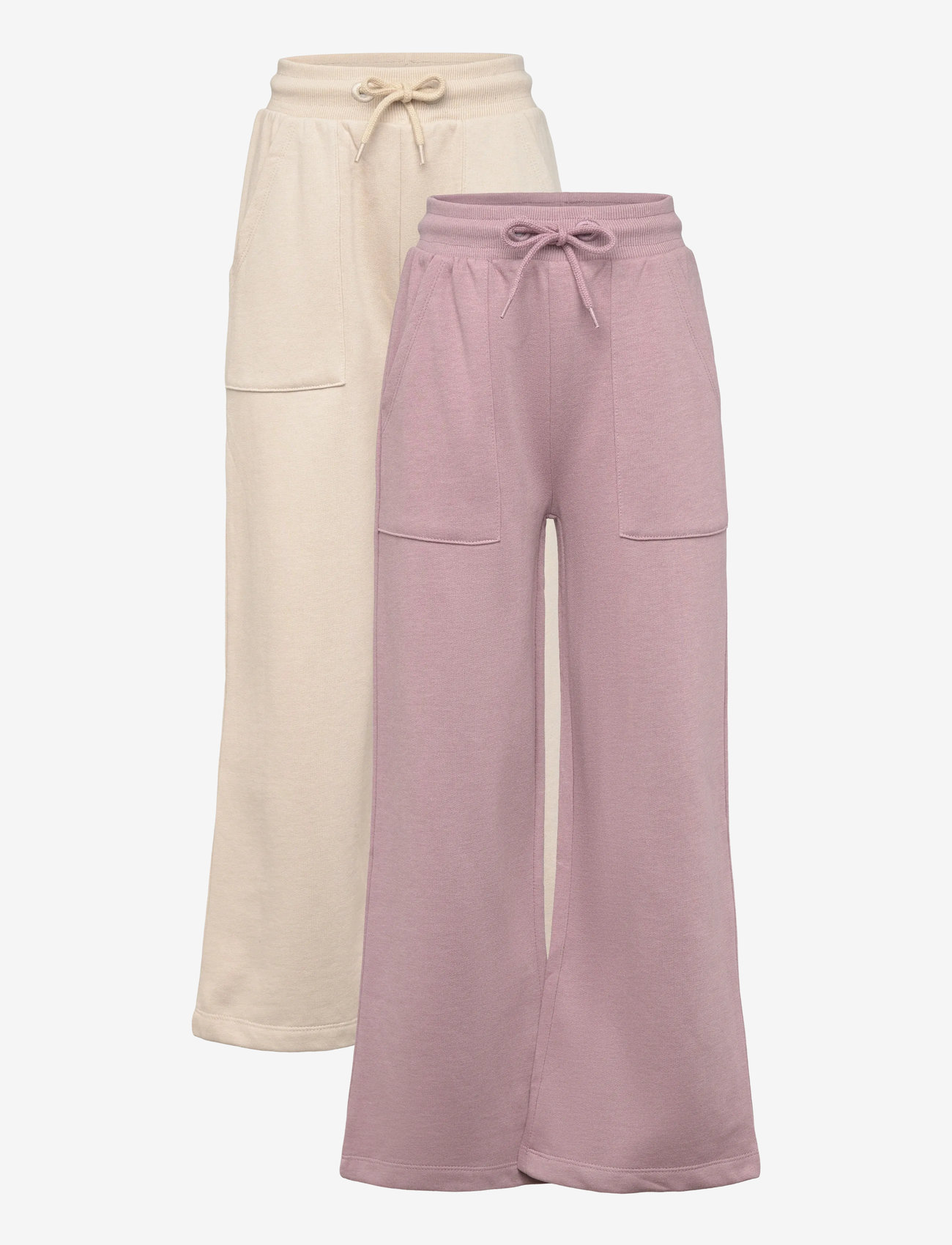 Minymo - Sweat pant (2-pack) - joggingbuxur - elderberry - 1