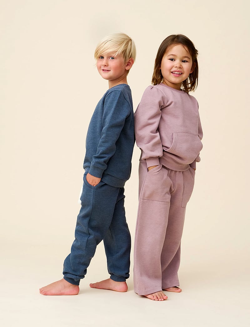 Minymo - Sweat pant (2-pack) - joggingbuxur - elderberry - 0