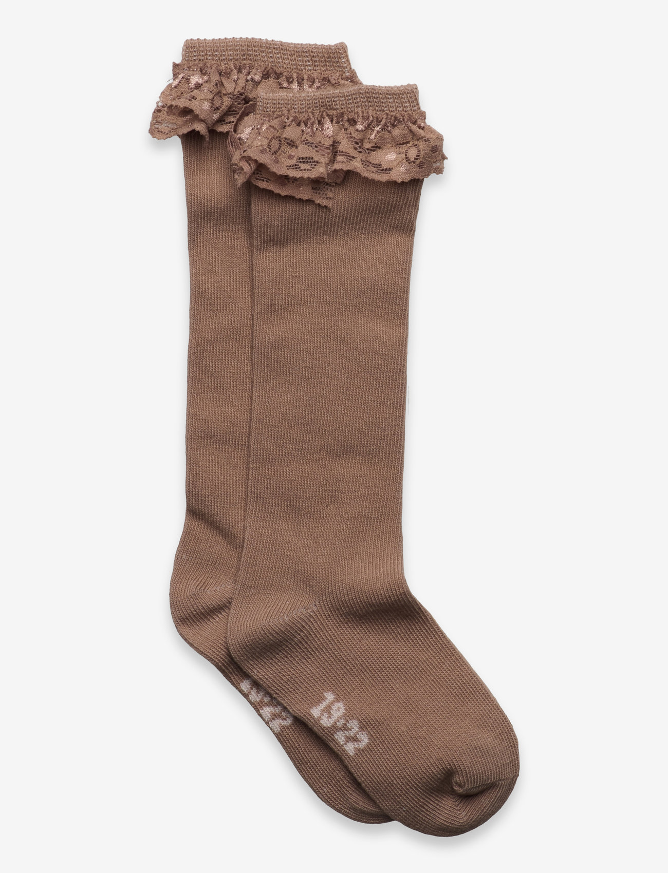 Minymo - Knee Sock w. Lace - socks - amphora - 0