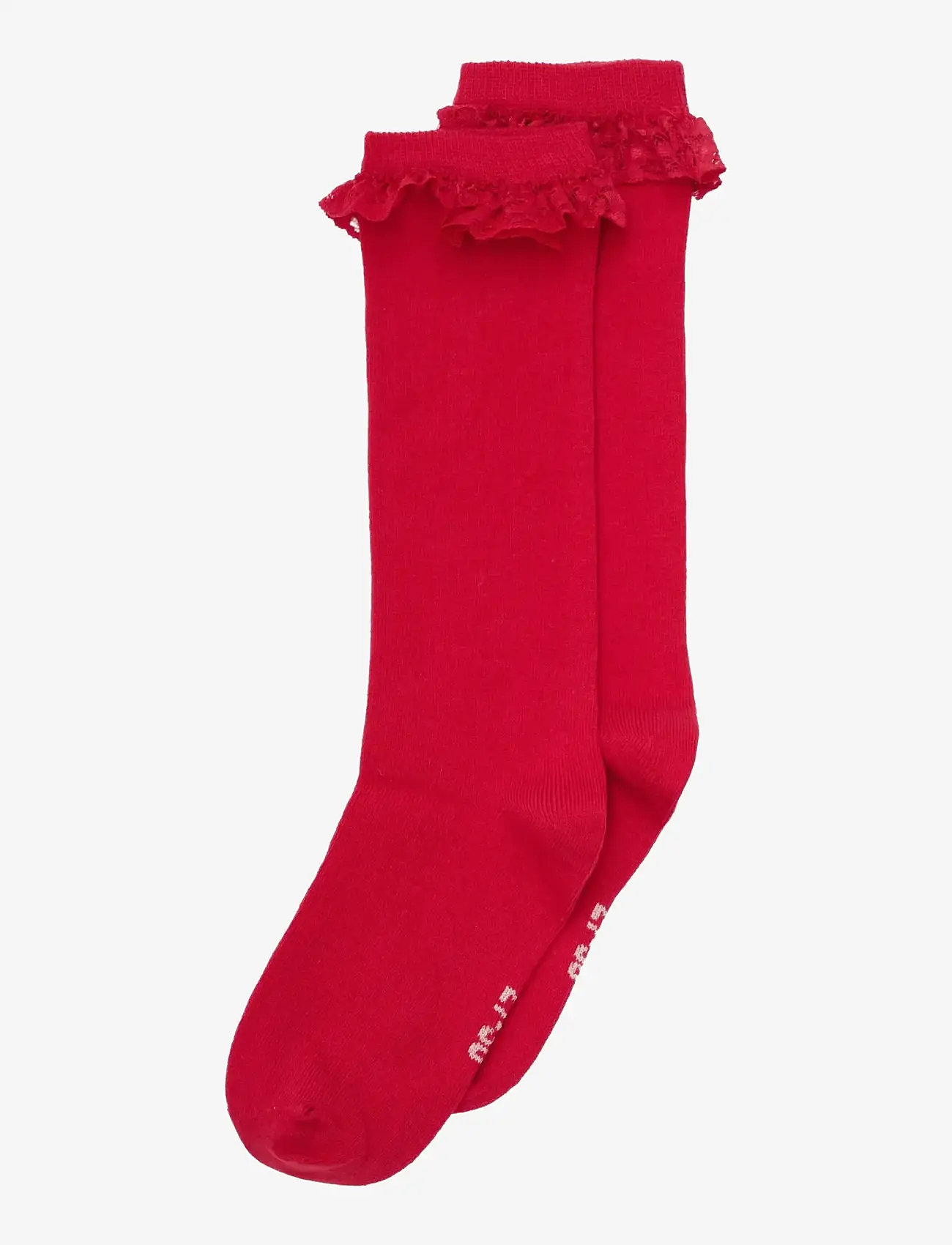 Minymo - Knee Sock w. Lace - laveste priser - red - 1