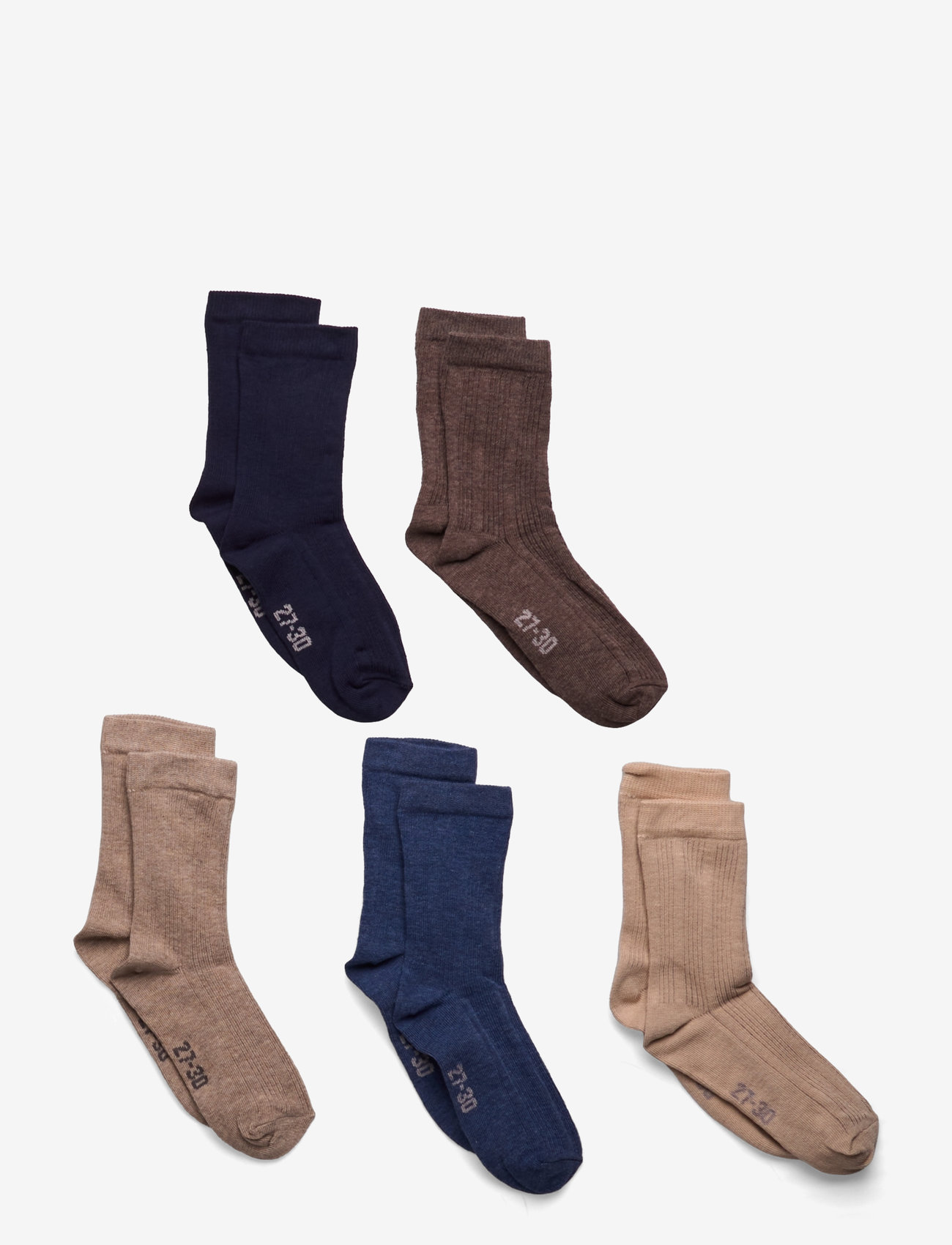 Minymo - Socks w. knit (5-pack) - strümpfe - dark navy - 0
