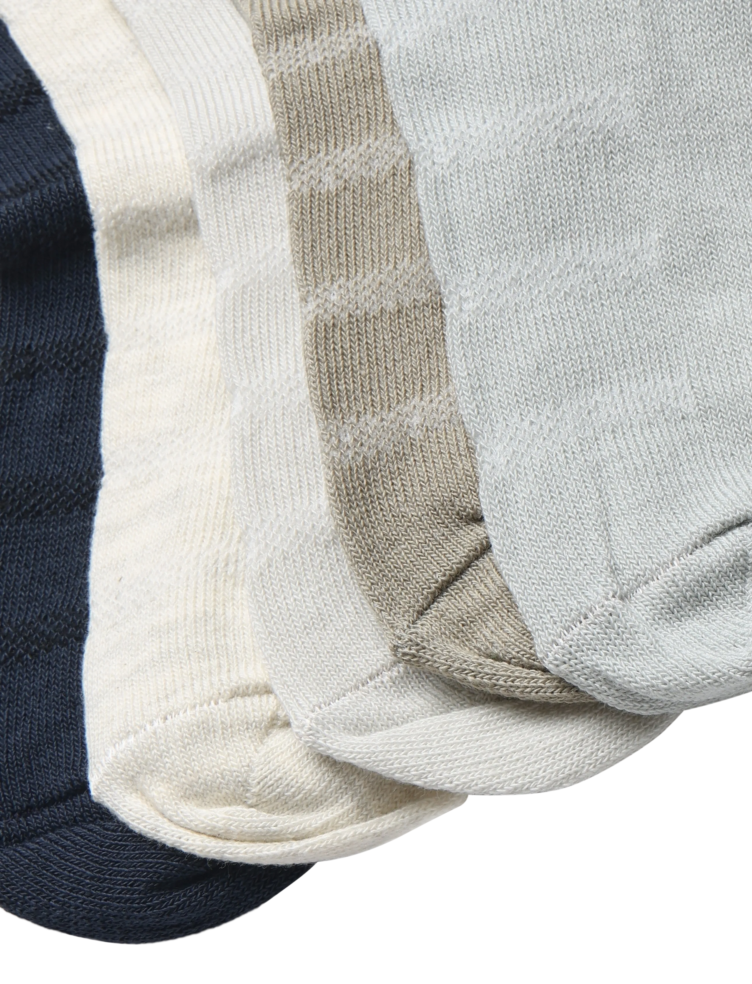 Minymo - Socks w. knit (5-pack) - strømper - night gray - 2