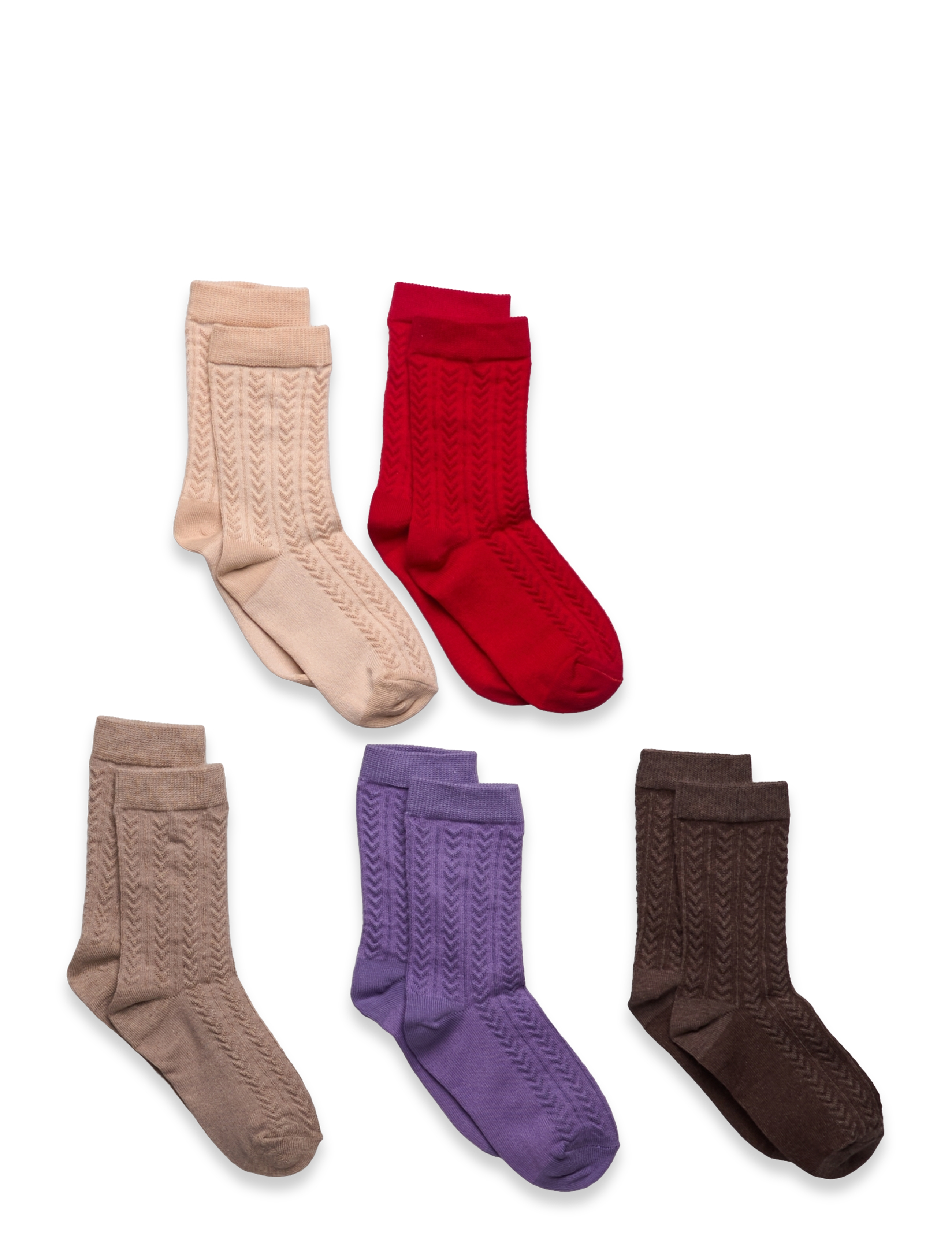 MINYMO Socken W. Knit (5-Pack) Patterned - 15 8 - Kinder
