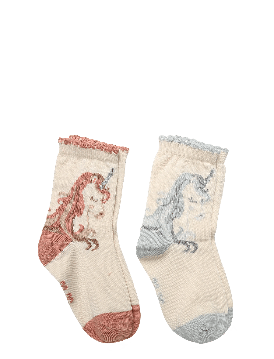 Minymo - Socks w. 3D Effect (2-pack) - strømper - canyon clay - 1