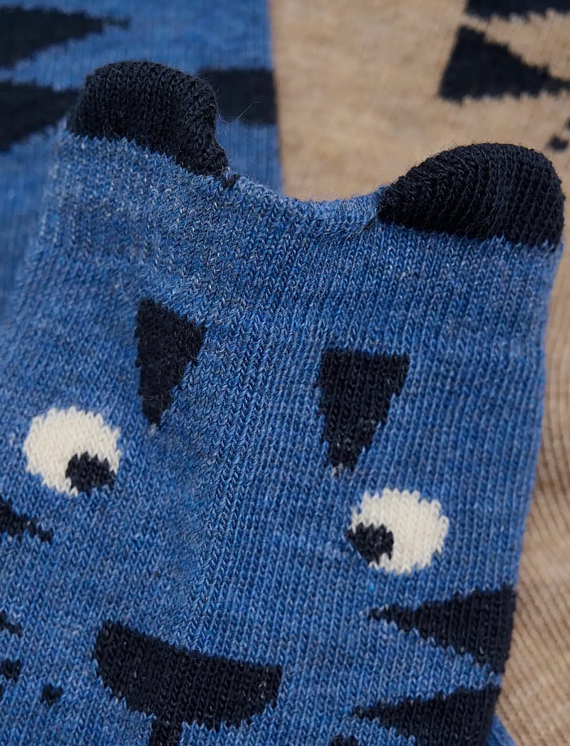Minymo - Socks w. 3D Effect (2-pack) - strümpfe - deep navy - 3