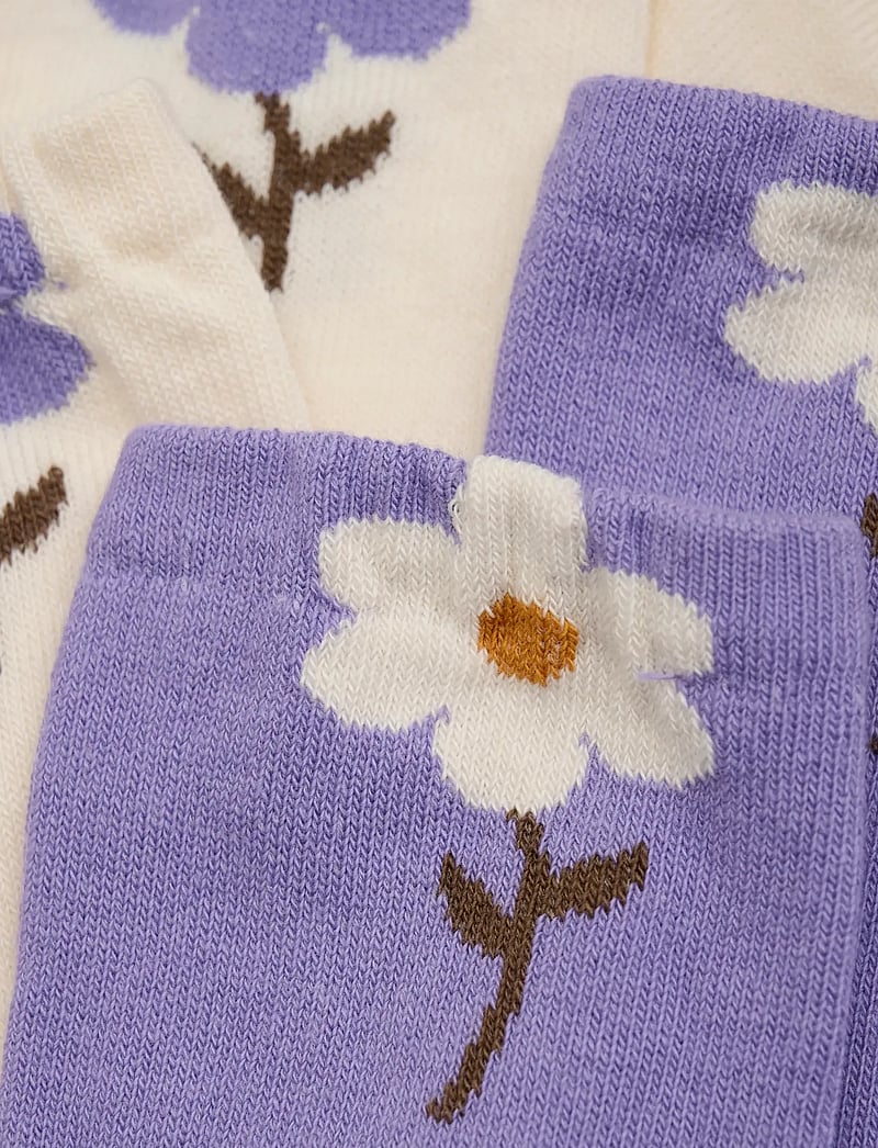 Minymo - Socks w. 3D Effect (2-pack) - strømper - purple haze - 3