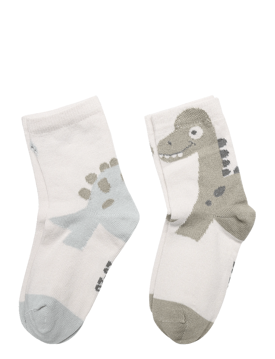 Minymo - Socks w. 3D Effect (2-pack) - strømper - willam gray - 0