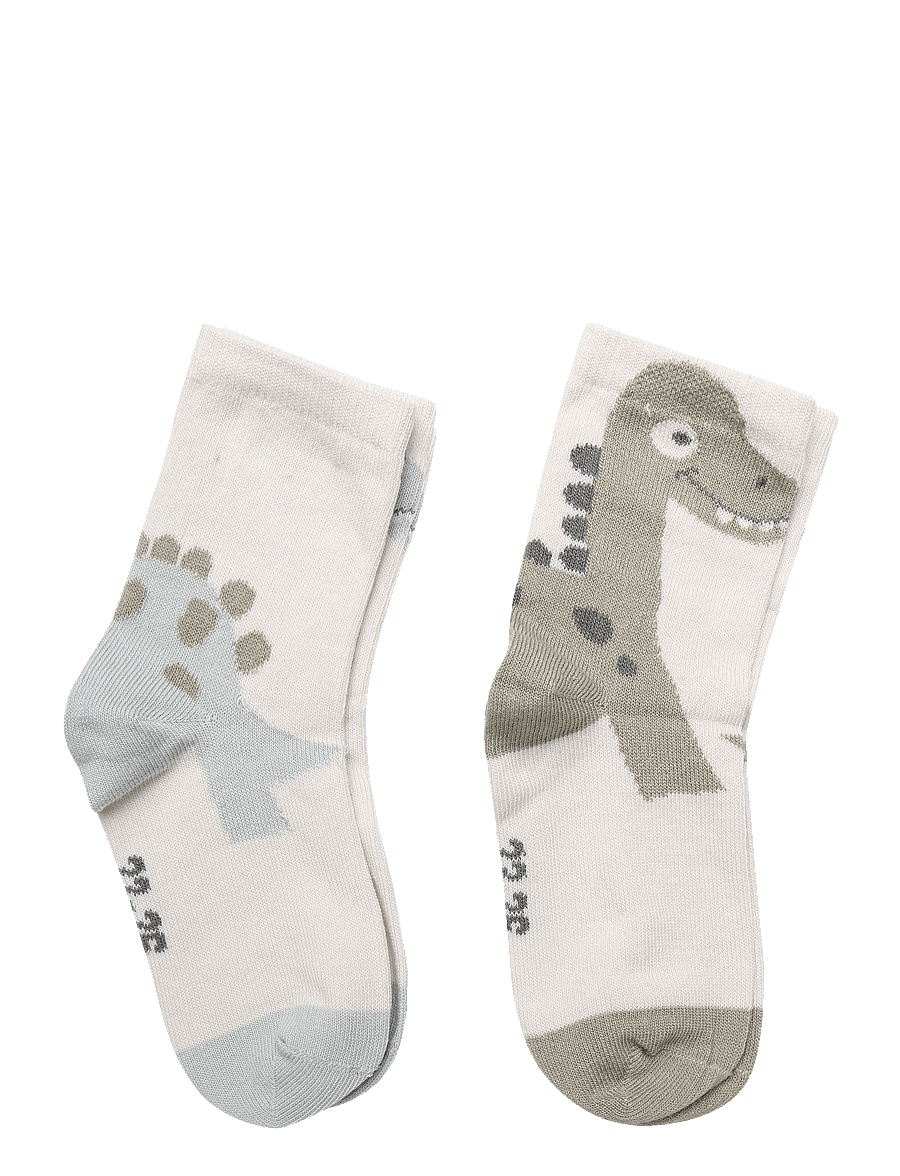 Minymo - Socks w. 3D Effect (2-pack) - strømper - willam gray - 1