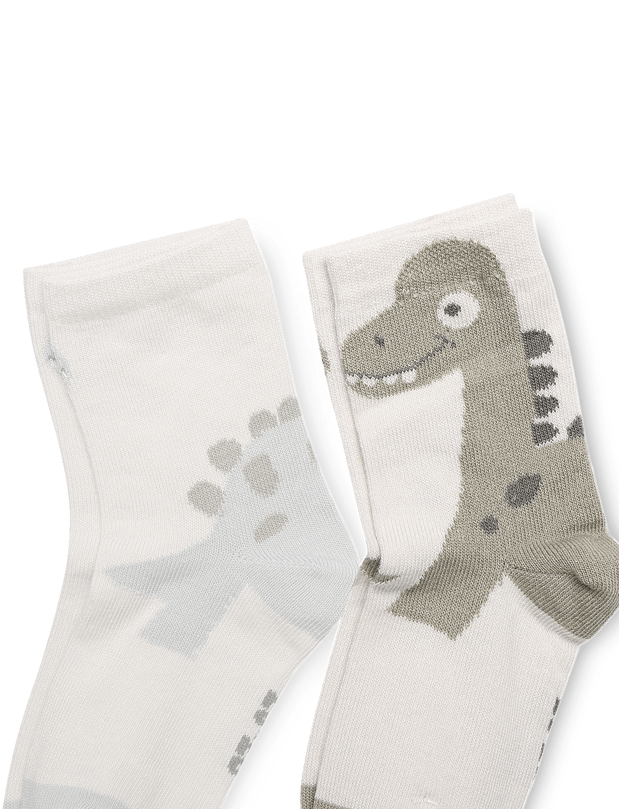 Minymo - Socks w. 3D Effect (2-pack) - strømper - willam gray - 2